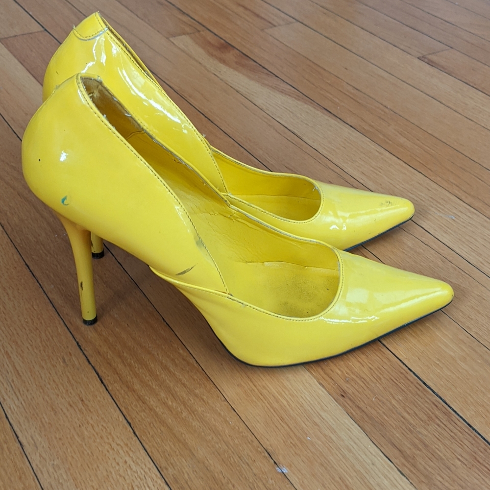 Pleaser Pumps - Bright Yellow Size 10 Men's Drag Heels 👠